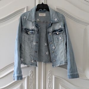 Eunina Light Blue Star-Embellished Jean Jacket